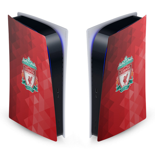 Liverpool Football Club Art Crest Red Geometric Vinyl Sticker Skin Decal Cover for Sony PS5 Digital Edition Console