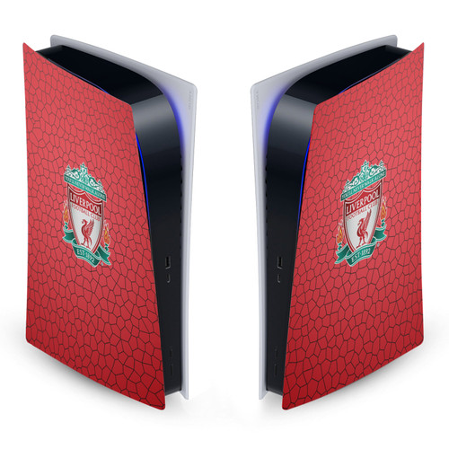 Liverpool Football Club Art Crest Red Mosaic Vinyl Sticker Skin Decal Cover for Sony PS5 Digital Edition Console