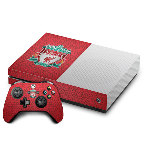 Liverpool Football Club Art Crest Red Mosaic Vinyl Sticker Skin Decal Cover for Microsoft One S Console & Controller
