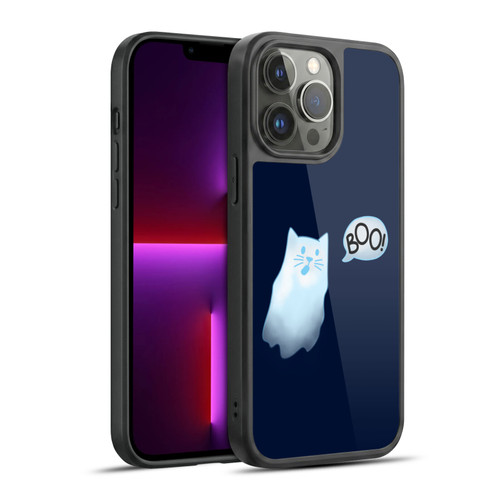 Beth Wilson Doodle Cats 2 Boo Halloween Ghost Gel Armour Case For Apple iPhone 13 Pro Max