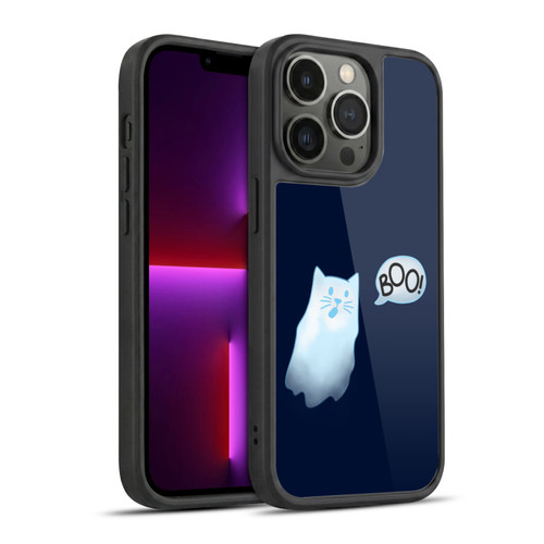 Beth Wilson Doodle Cats 2 Boo Halloween Ghost Gel Armour Case For Apple iPhone 13 Pro