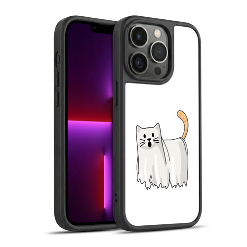Beth Wilson Doodle Cats 2 Halloween Ghost Gel Armour Case For Apple iPhone 13 Pro