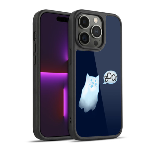 Beth Wilson Doodle Cats 2 Boo Halloween Ghost Gel Armour Case For Apple iPhone 14 Pro