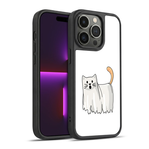 Beth Wilson Doodle Cats 2 Halloween Ghost Gel Armour Case For Apple iPhone 14 Pro