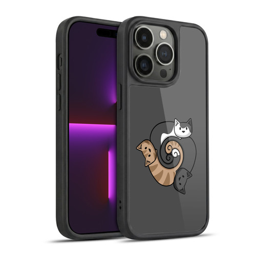 Beth Wilson Doodle Cats 2 Three Triskelion Gel Armour Case For Apple iPhone 14 Pro