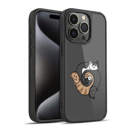 Beth Wilson Doodle Cats 2 Three Triskelion Gel Armour Case For Apple iPhone 15 Pro