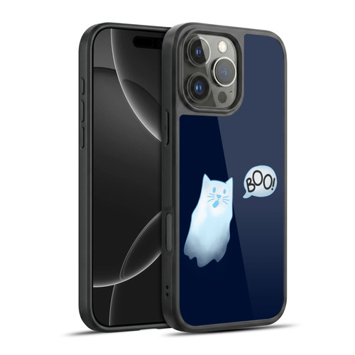 Beth Wilson Doodle Cats 2 Boo Halloween Ghost Gel Armour Case For Apple iPhone 16 Pro Max
