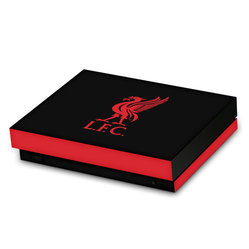 Liverpool Football Club Art Liver Bird Red On Black Vinyl Sticker Skin Decal Cover for Microsoft Xbox One X Console