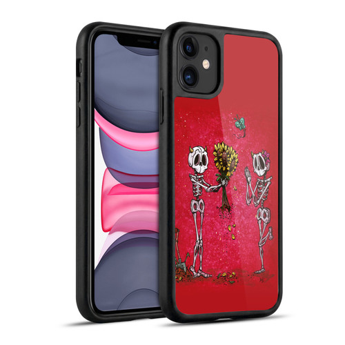 David Lozeau Skeleton Grunge Sunflower Gel Armour Case For Apple iPhone 11