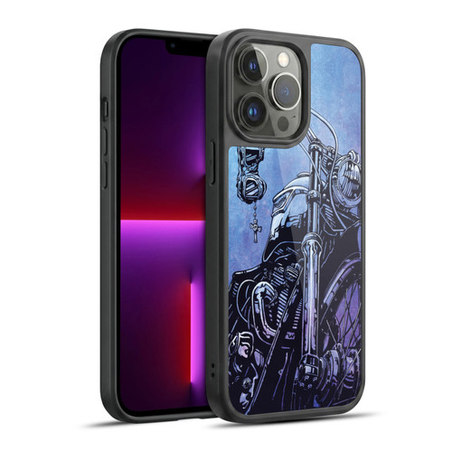 David Lozeau Skeleton Grunge Motorcycle Gel Armour Case For Apple iPhone 13 Pro Max