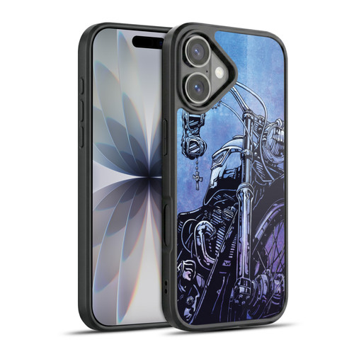 David Lozeau Skeleton Grunge Motorcycle Gel Armour Case For Apple iPhone 17