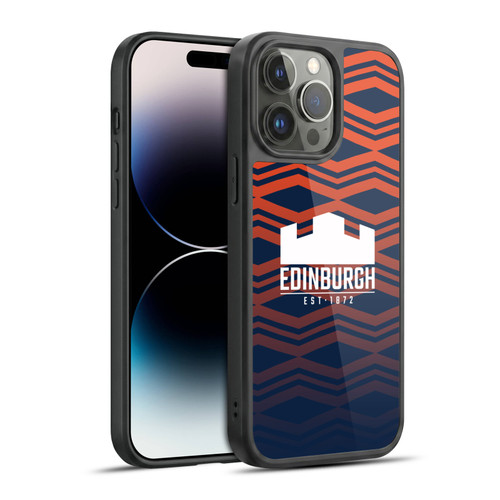 Edinburgh Rugby Graphics Pattern Gradient Gel Armour Case For Apple iPhone 14 Pro Max