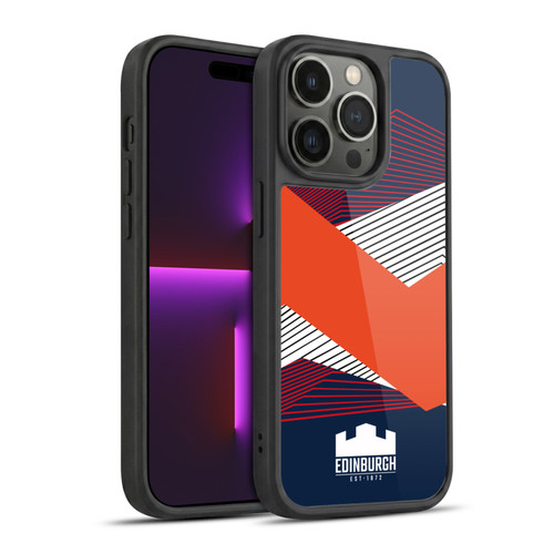 Edinburgh Rugby Graphics Shapes Gel Armour Case For Apple iPhone 14 Pro