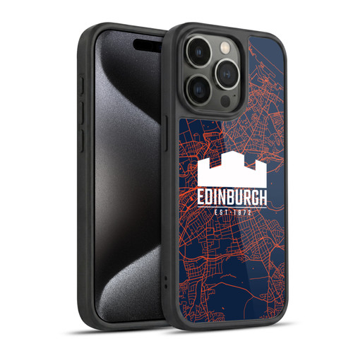 Edinburgh Rugby Graphics Map Gel Armour Case For Apple iPhone 15 Pro