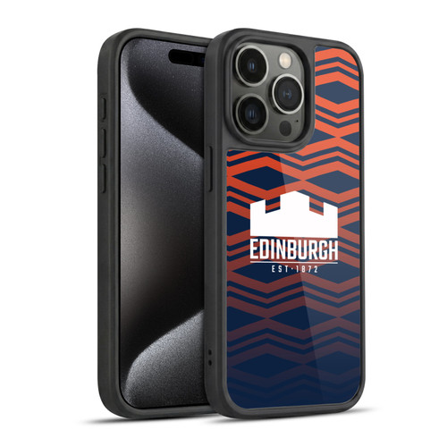 Edinburgh Rugby Graphics Pattern Gradient Gel Armour Case For Apple iPhone 15 Pro