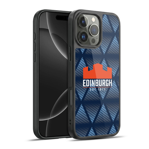 Edinburgh Rugby Graphics Pattern Gel Armour Case For Apple iPhone 16 Pro Max