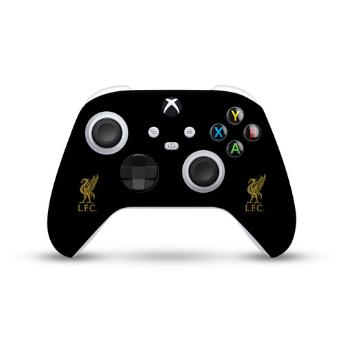 Liverpool Football Club Art Liver Bird Gold On Black Vinyl Sticker Skin Decal Cover for Microsoft Xbox Series X / Series S Controller