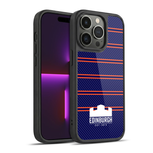 Edinburgh Rugby Logo 2 Stripes Gel Armour Case For Apple iPhone 14 Pro
