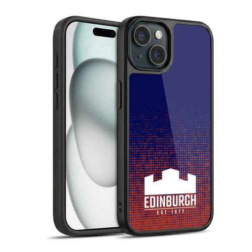 Edinburgh Rugby Logo 2 Halftone Gel Armour Case For Apple iPhone 15