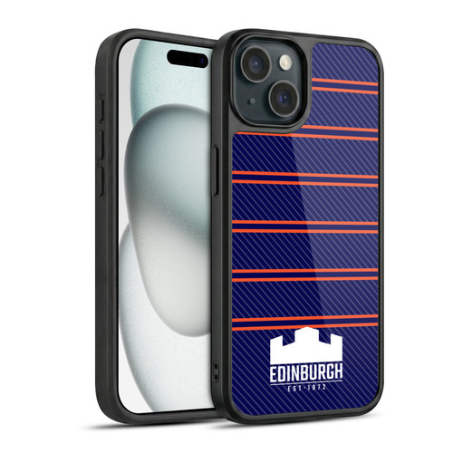 Edinburgh Rugby Logo 2 Stripes Gel Armour Case For Apple iPhone 15