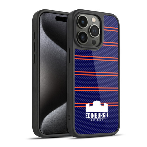 Edinburgh Rugby Logo 2 Stripes Gel Armour Case For Apple iPhone 15 Pro