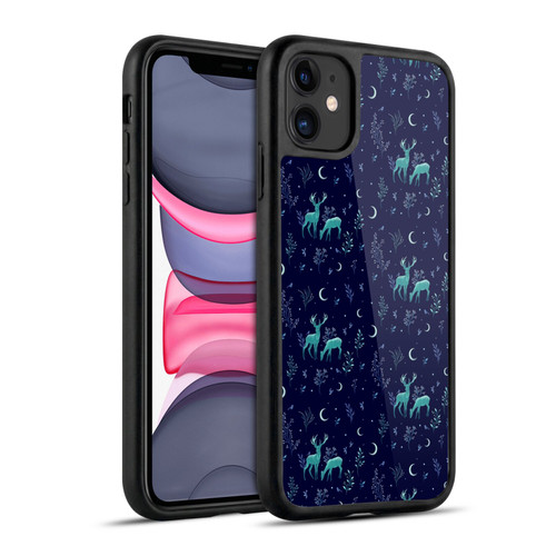 Episodic Drawing Pattern Deers In The Moonlight Gel Armour Case For Apple iPhone 11