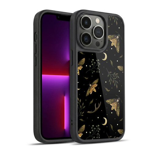 Episodic Drawing Pattern Death Head Moth Gel Armour Case For Apple iPhone 13 Pro