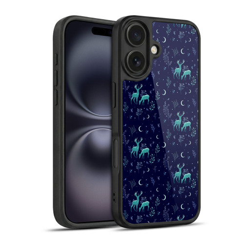 Episodic Drawing Pattern Deers In The Moonlight Gel Armour Case For Apple iPhone 16