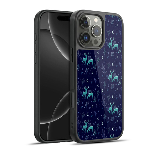 Episodic Drawing Pattern Deers In The Moonlight Gel Armour Case For Apple iPhone 16 Pro Max