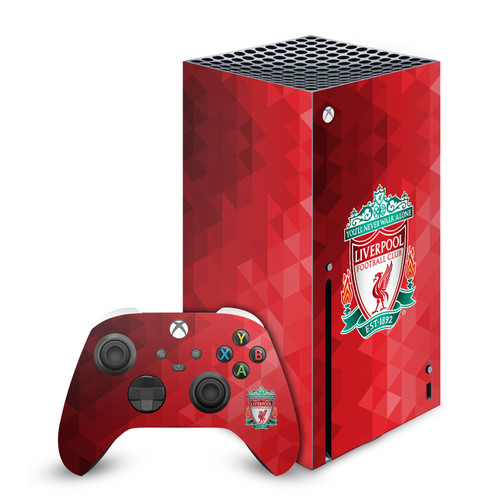 Liverpool Football Club Art Crest Red Geometric Vinyl Sticker Skin Decal Cover for Microsoft Series X Console & Controller