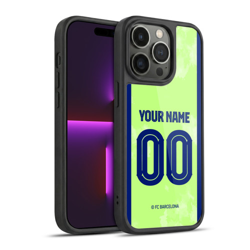Custom Customised Personalised FC Barcelona 2024/25 Kit Third Gel Armour Case For Apple iPhone 14 Pro