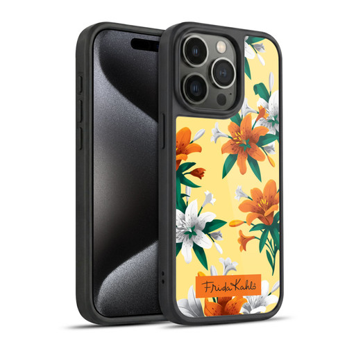 Frida Kahlo Flowers Orange Lilies Gel Armour Case For Apple iPhone 15 Pro
