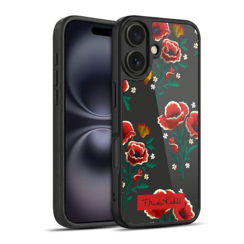 Frida Kahlo Flowers Red Gel Armour Case For Apple iPhone 16