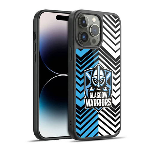 Glasgow Warriors Graphics White And Blue Gel Armour Case For Apple iPhone 14 Pro Max