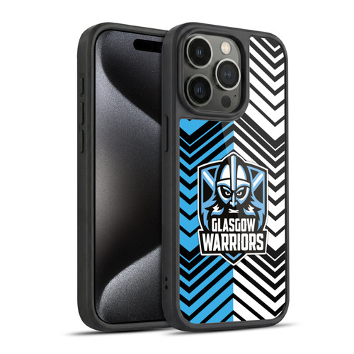 Glasgow Warriors Graphics White And Blue Gel Armour Case For Apple iPhone 15 Pro