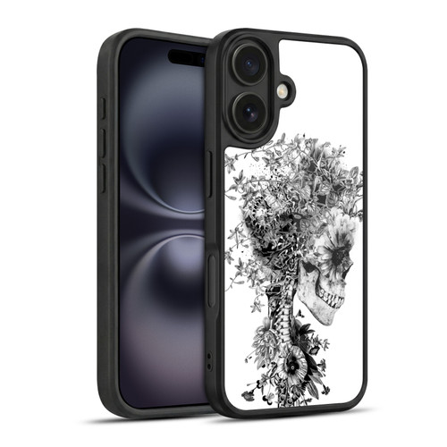 Riza Peker Skulls 6 Black And White Gel Armour Case For Apple iPhone 16