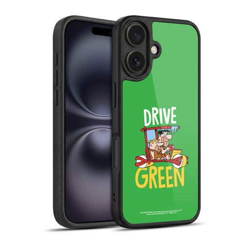 The Flintstones Graphics Drive Green Gel Armour Case For Apple iPhone 16