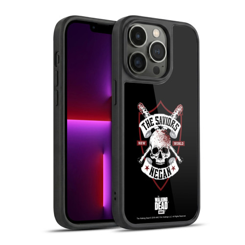 AMC The Walking Dead Negan Biker Art Bat Skull Gel Armour Case For Apple iPhone 13 Pro