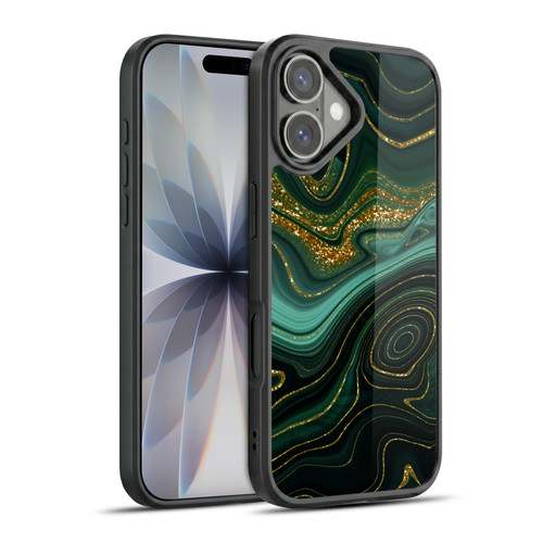 UtArt Malachite Emerald Gilded Teal Gel Armour Case For Apple iPhone 17