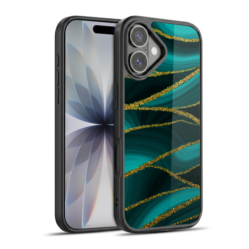 UtArt Malachite Emerald Turquoise Shimmers Gel Armour Case For Apple iPhone 17