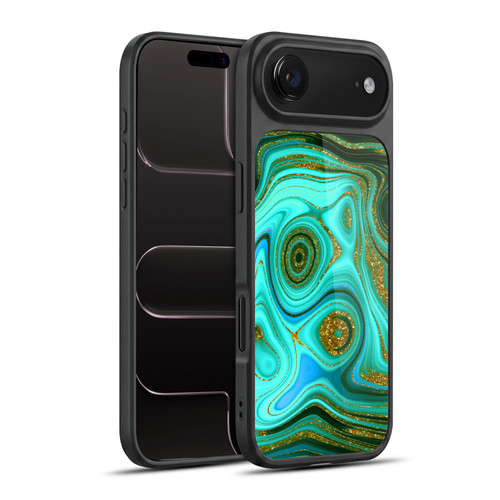 UtArt Malachite Emerald Liquid Gem Gel Armour Case For Apple iPhone 17 Air