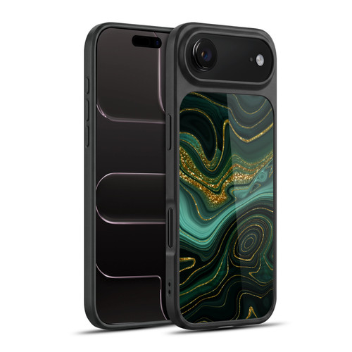 UtArt Malachite Emerald Gilded Teal Gel Armour Case For Apple iPhone 17 Air