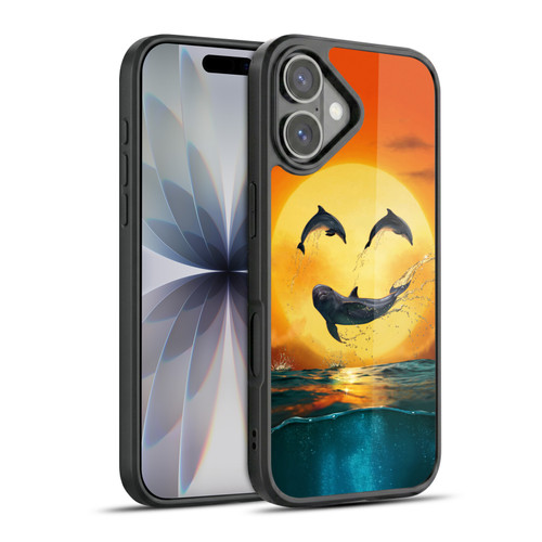Vincent Hie Graphics Dolphins Smile Gel Armour Case For Apple iPhone 17