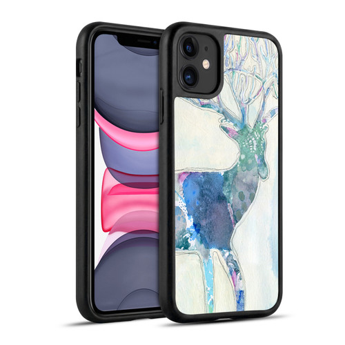 Wyanne Animals 2 Watercolour Blue Deer Gel Armour Case For Apple iPhone 11
