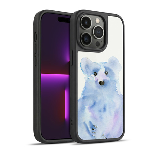 Wyanne Animals 2 Blue Watercolour Bear Gel Armour Case For Apple iPhone 14 Pro