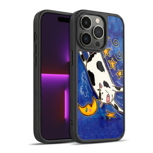 Wyanne Animals 2 Moon and Cow Gel Armour Case For Apple iPhone 14 Pro