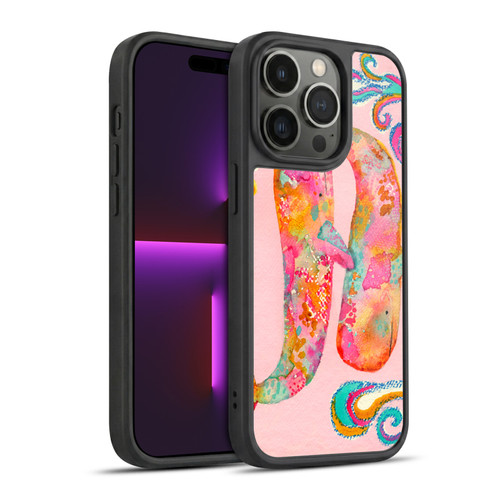 Wyanne Animals 2 Pink Whales Gel Armour Case For Apple iPhone 14 Pro
