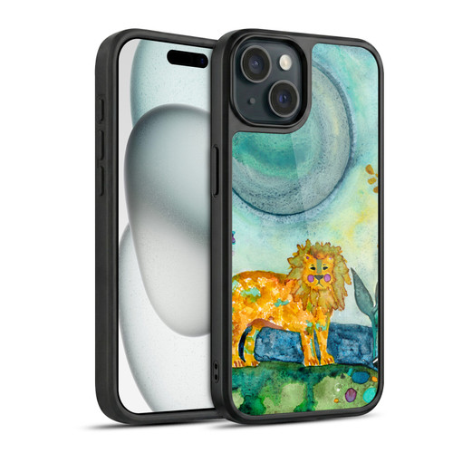 Wyanne Animals 2 Painted Lion Gel Armour Case For Apple iPhone 15