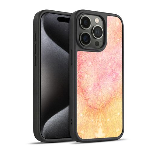 Aimee Stewart Mandala Pink Twinkle Gel Armour Case For Apple iPhone 15 Pro
