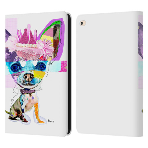 Michel Keck Animal Collage Chihuahua Leather Book Wallet Case Cover For Apple iPad Air 2 (2014)